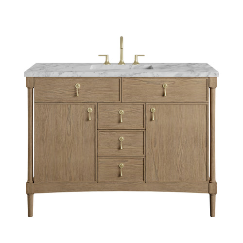 48" Kinnsden Single Vanity in Weathered Oak by James Martin Vanities