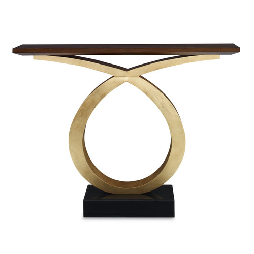 48" Loophole Console Table - Gold by Ambella Home