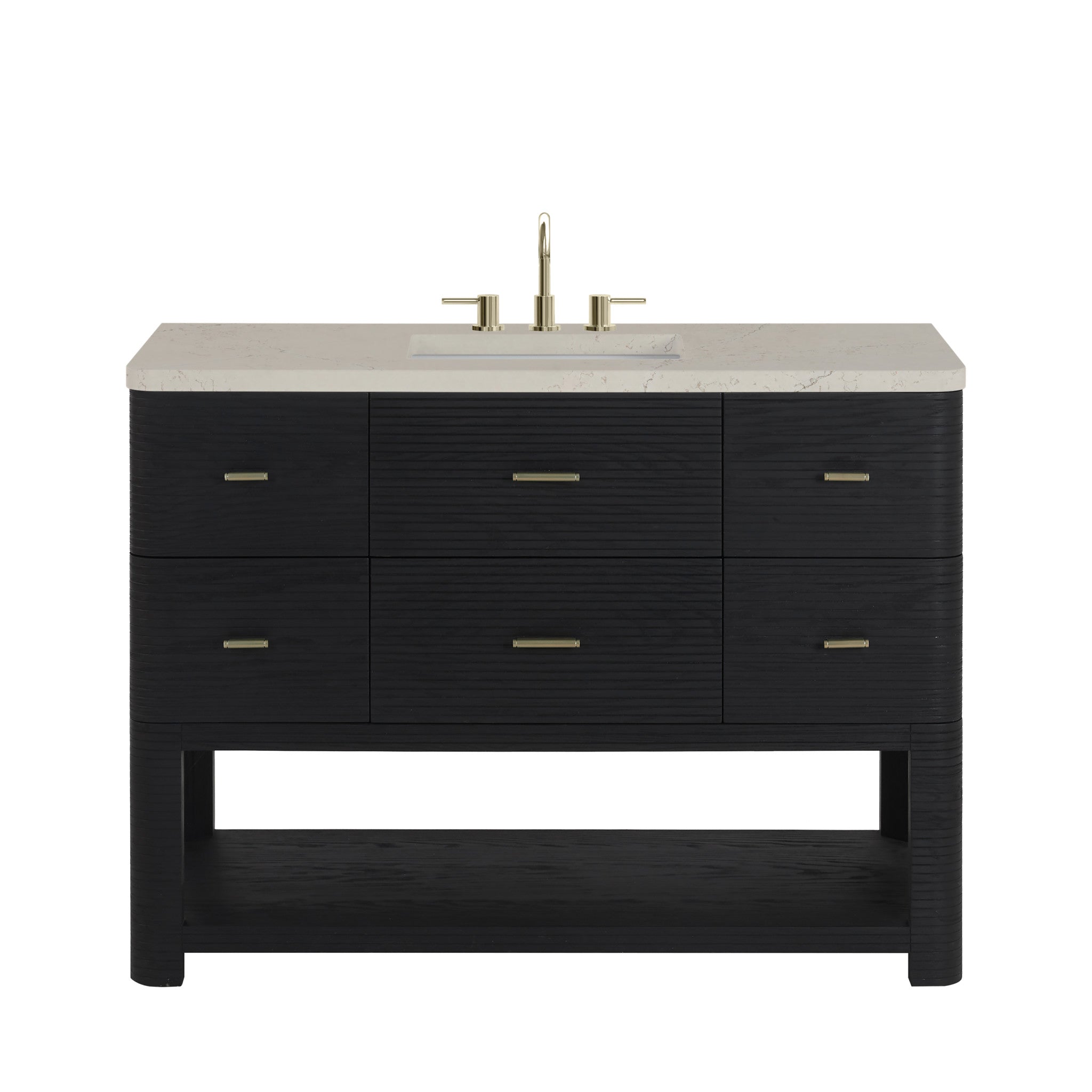 48-lucian-single-vanity-in-carbon-oak-w-3-cm-victorian-silver-silestone-top-w-freepower-wireless-charger-by-james-martin-vanities-d704-v48-cbo-fvsl-siberian-silestone image