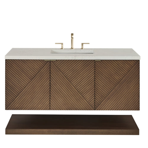 48" Marcello Single Vanity in Chestnut w/FreePower Wireless Charger by James Martin Vanities