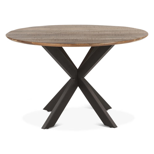 48" Natural Wood Round Dining Table Seats 4