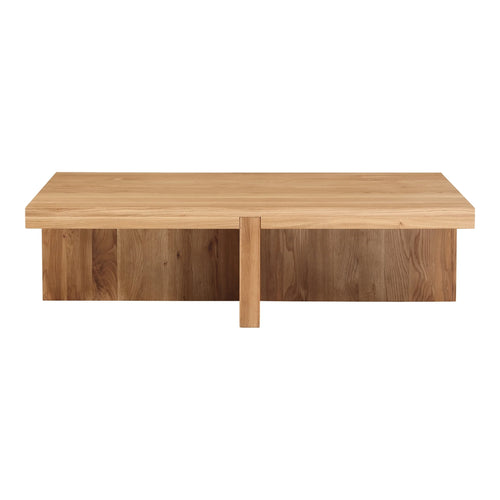 50" Natural Oak Rectangular Coffee Table