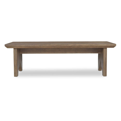 54" Brown Oak Rectangular Coffee Table