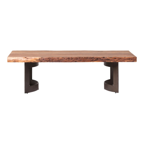 56" Natural Oak Live Edge Coffee Table