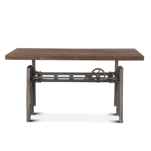 59" Gray Teak Adjustable Height Desk (FIL-OD60GZ) By Home Trends Direct