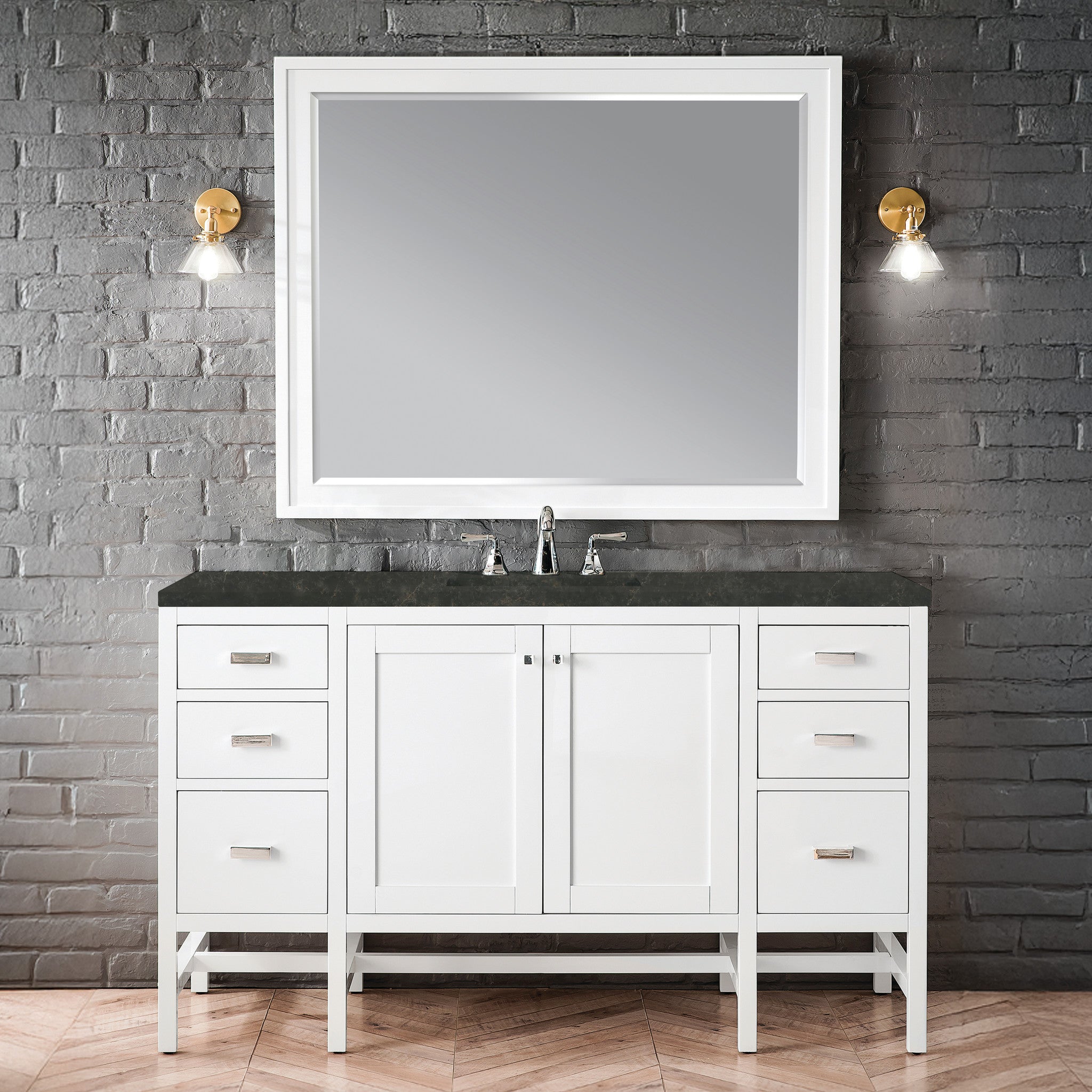 60-addison-single-vanity-cabinet-in-glossy-white-by-james-martin-vanities-e444-v60s-gw-phantome-eclos-zero-silica image 1