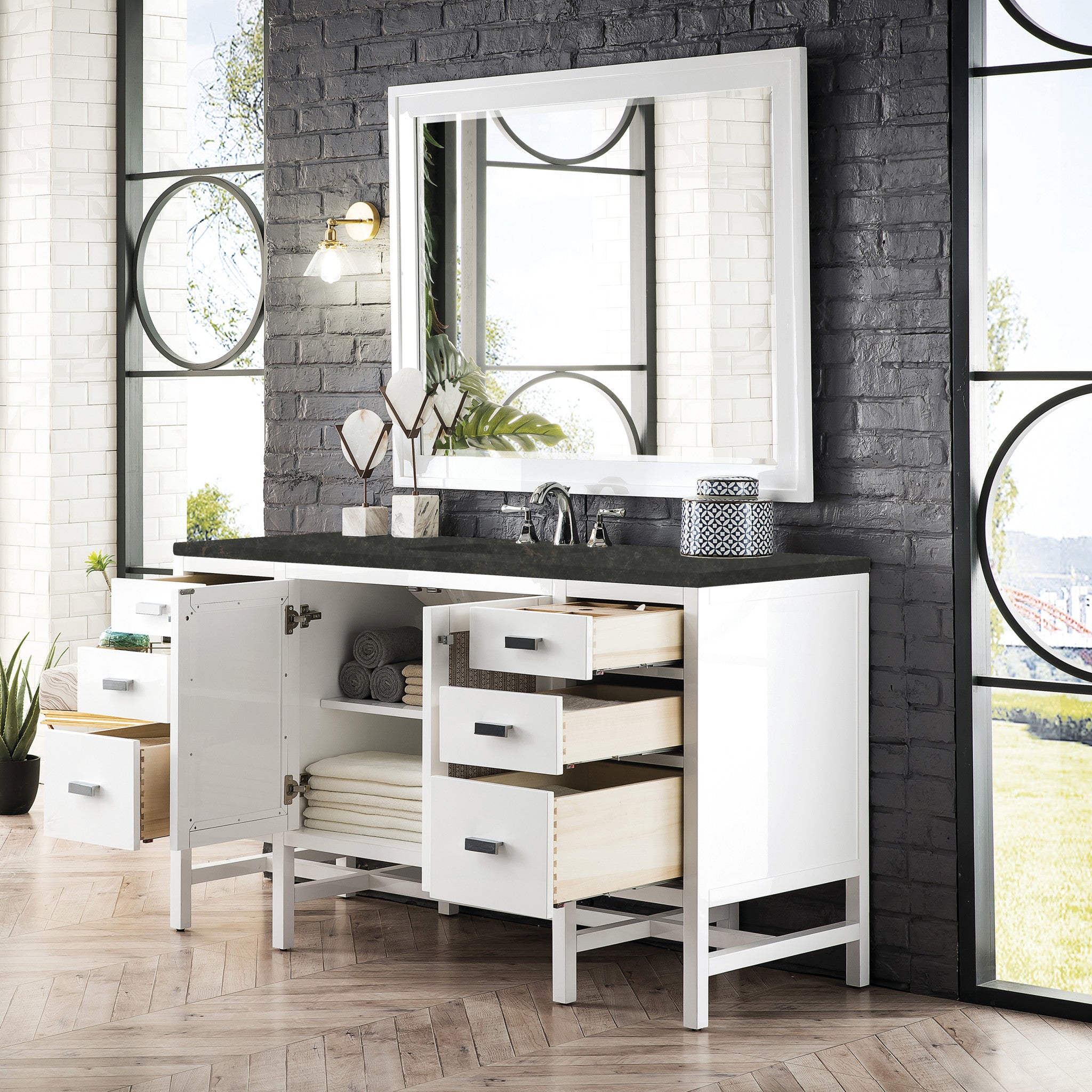 60-addison-single-vanity-cabinet-in-glossy-white-by-james-martin-vanities-e444-v60s-gw-phantome-eclos-zero-silica image 2
