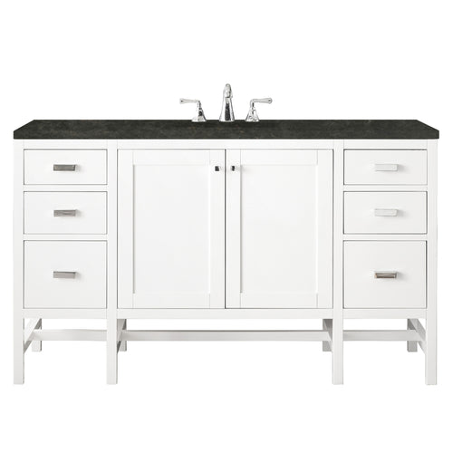 60" Addison Single Vanity Cabinet in Glossy White by James Martin Vanities (E444-V60S-GW)