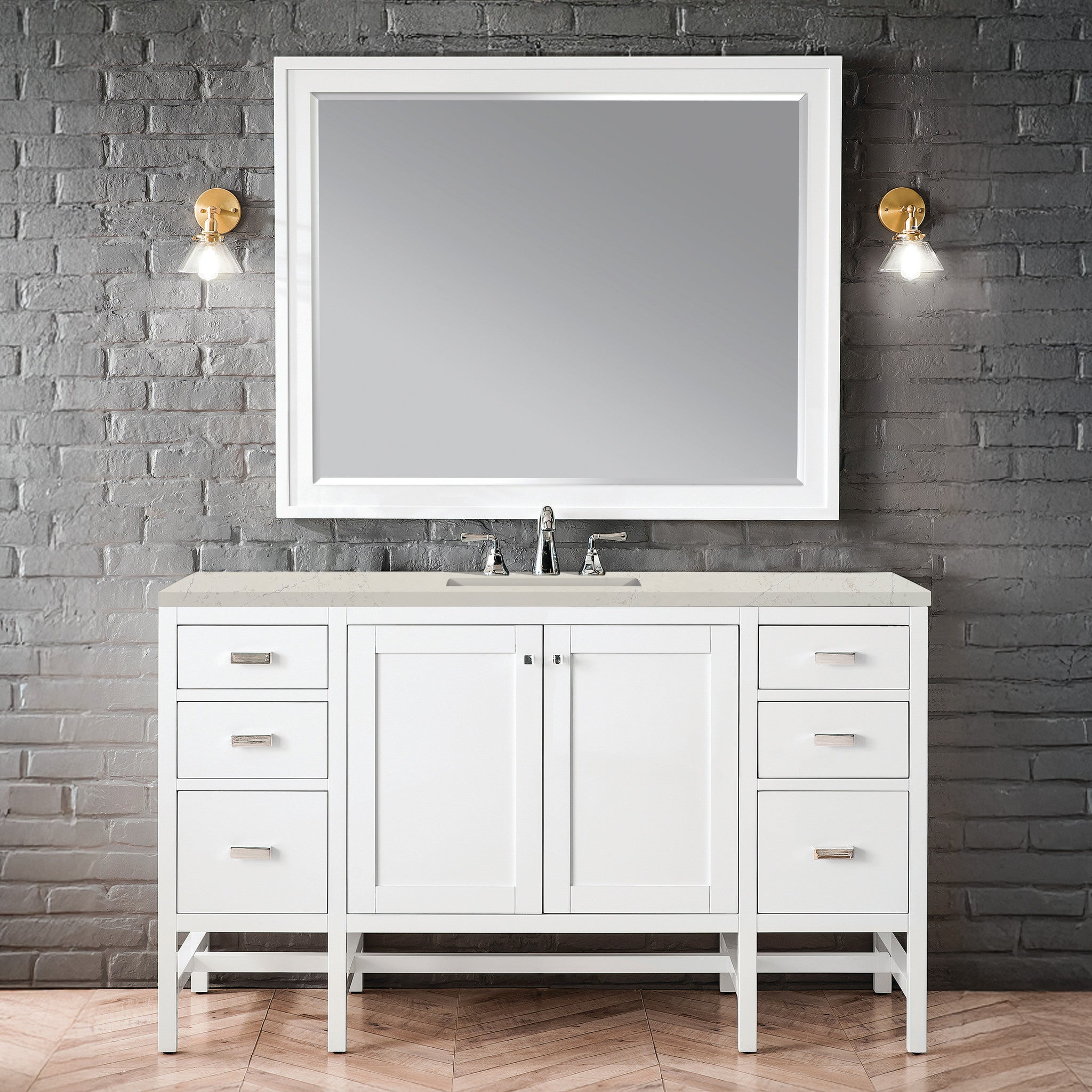 60-addison-single-vanity-cabinet-in-glossy-white-by-james-martin-vanities-e444-v60s-gw-siberian-silestone image 1