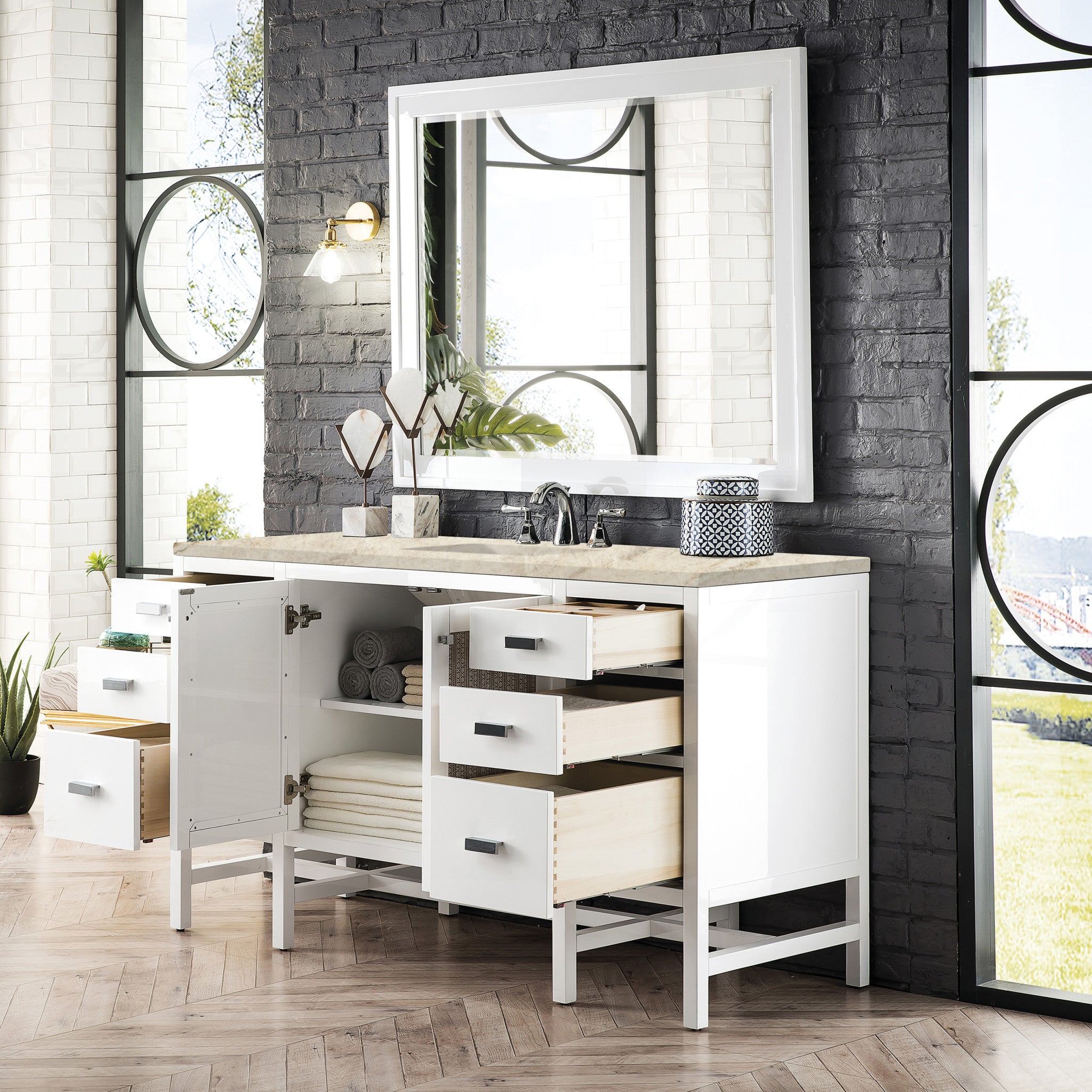 60-addison-single-vanity-cabinet-in-glossy-white-by-james-martin-vanities-e444-v60s-gw-tajnar-eclos-zero-silica image 2