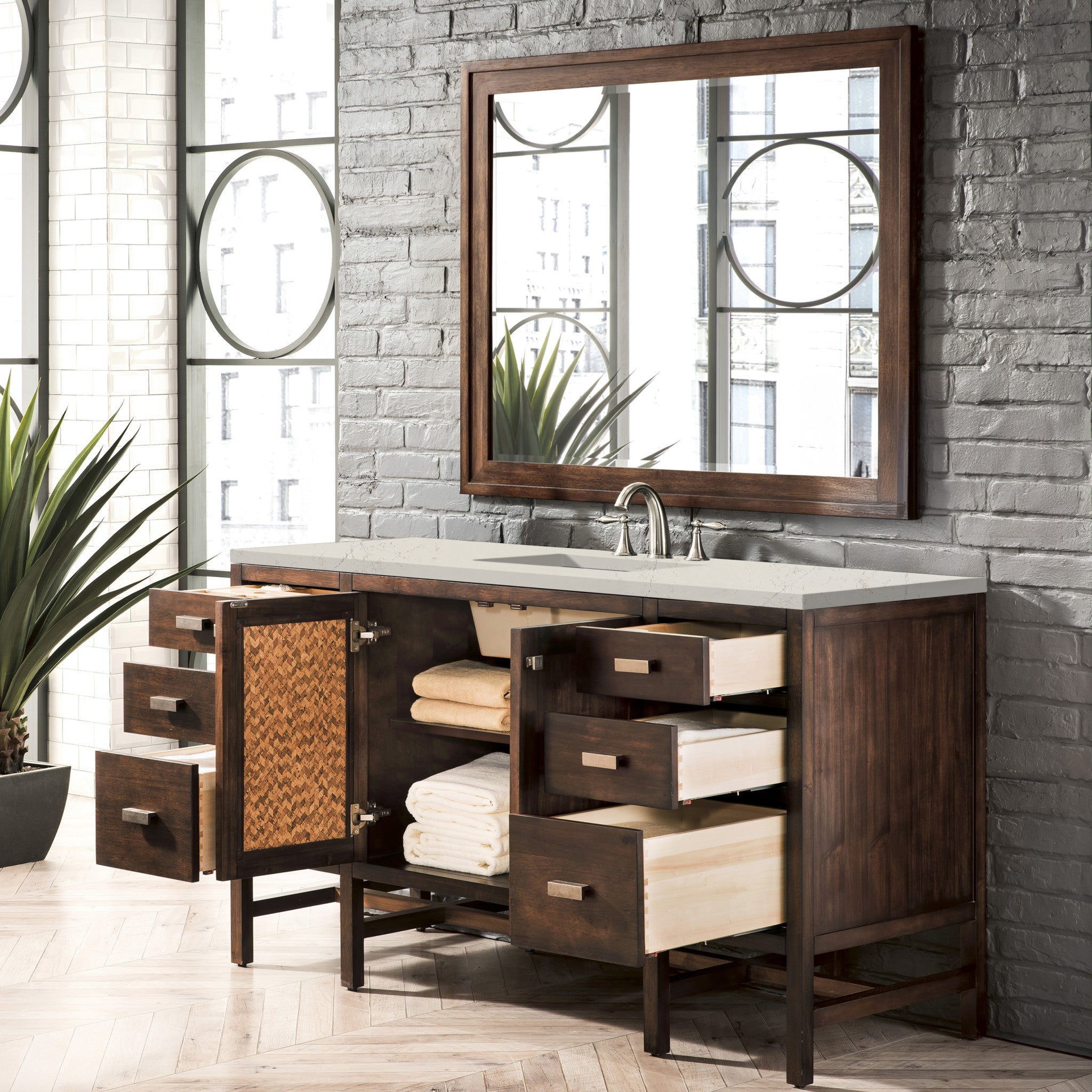 60-addison-single-vanity-cabinet-in-mid-century-acacia-by-james-martin-vanities-e444-v60s-mca-siberian-silestone image 2