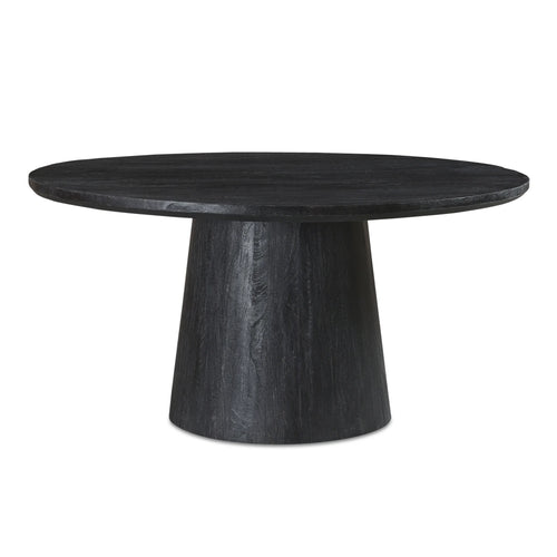 60" Black Round Dining Table
