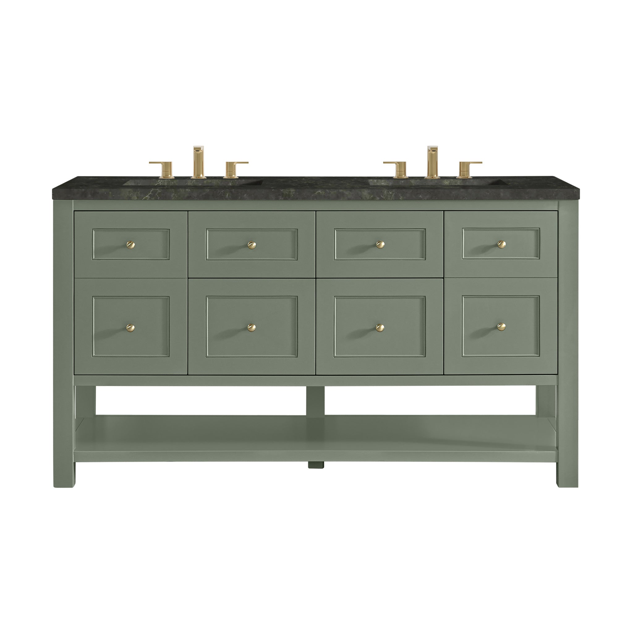 60-breckenridge-double-vanity-in-smokey-celadon-by-james-martin-vanities-phantome-eclos-zero-silica image