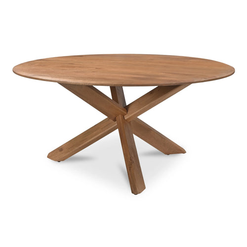 60" Brown Mango Wood Round Dining Table (JD-1100-03-0) by Moe's Home Collection