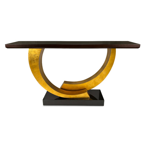 60" Halo Console Table - Gold by Ambella Home
