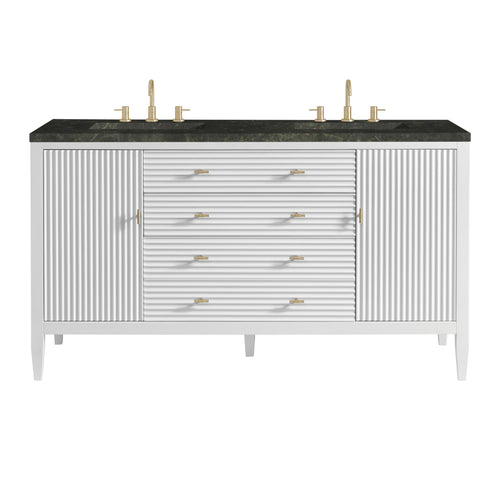 60" Myrrin Double Vanity in Bright White by James Martin Vanities