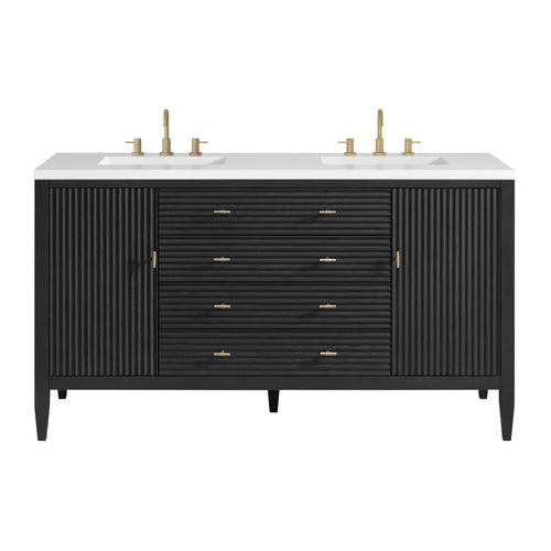 60" Myrrin Double Vanity in Carbon Oak by James Martin Vanities