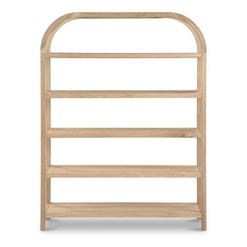 60" Natural Oak Arched Bookcase 80" (BC-1158-24) by Moe's Home Collection