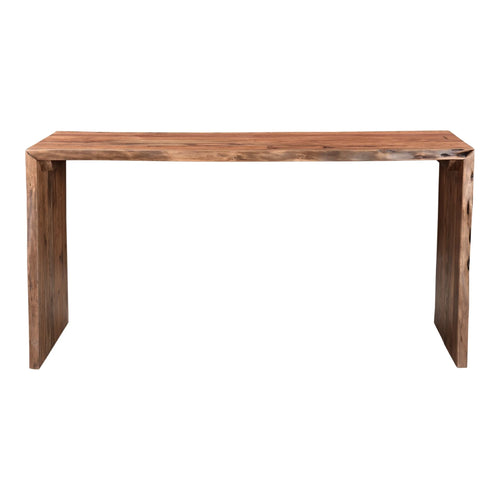 60" Natural Wood Writing Desk for Home Office