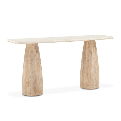 60" White Marble Oval Console Sofa Table for Entryway