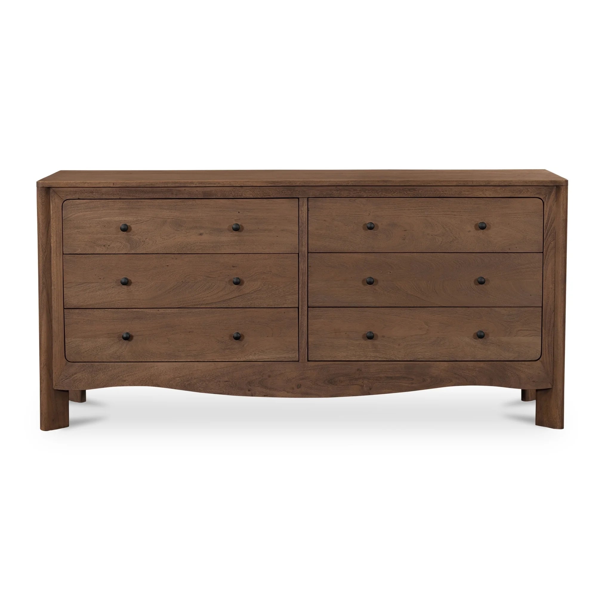 brown scalloped dresser Moe's Home Wiley Dresser Vintage Brown