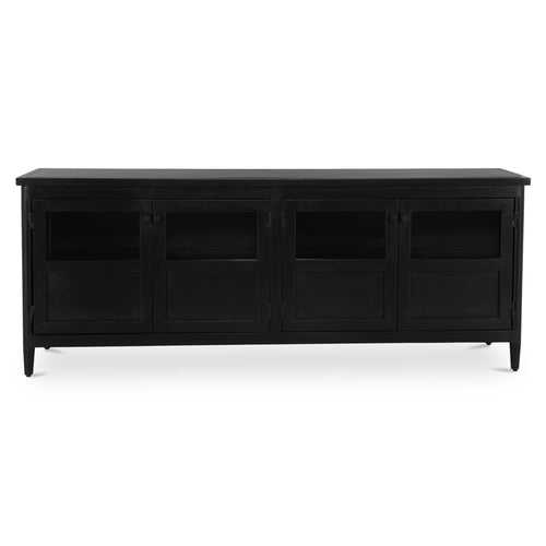 65" Black Iron TV Console with Glass Doors (GK-1143-02) by Moe's Home Collection