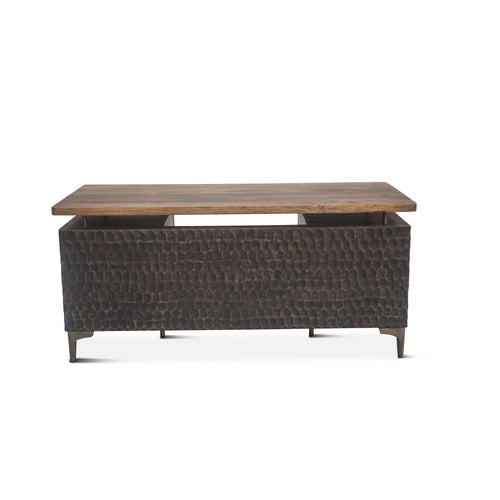 66" Two-Tone Mango Wood Office Desk (FSC-OD66TT) By Home Trends Direct
