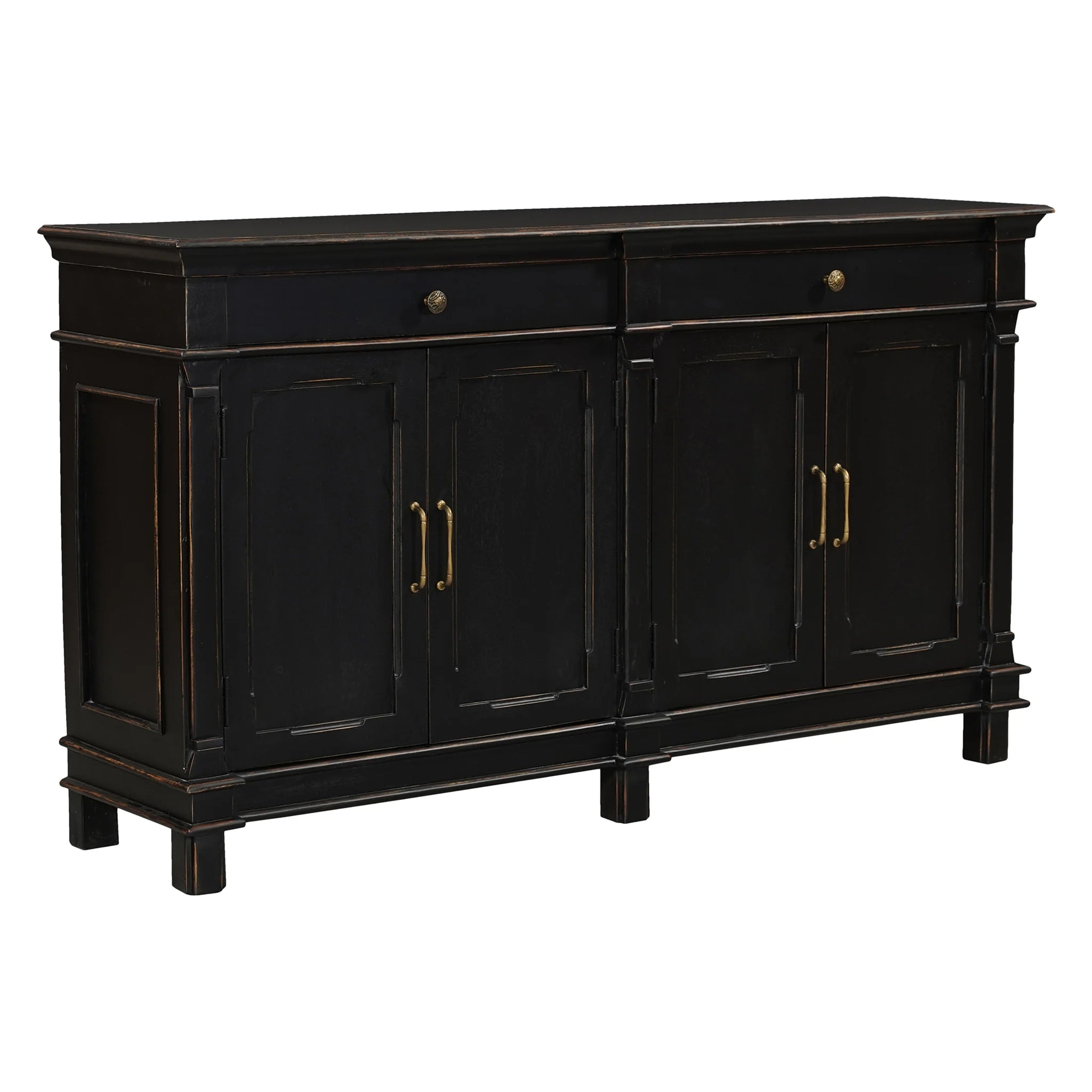 70" Distressed Black Mango Sideboard (FTUR-SB70DB) By Home Trends Direct 1
