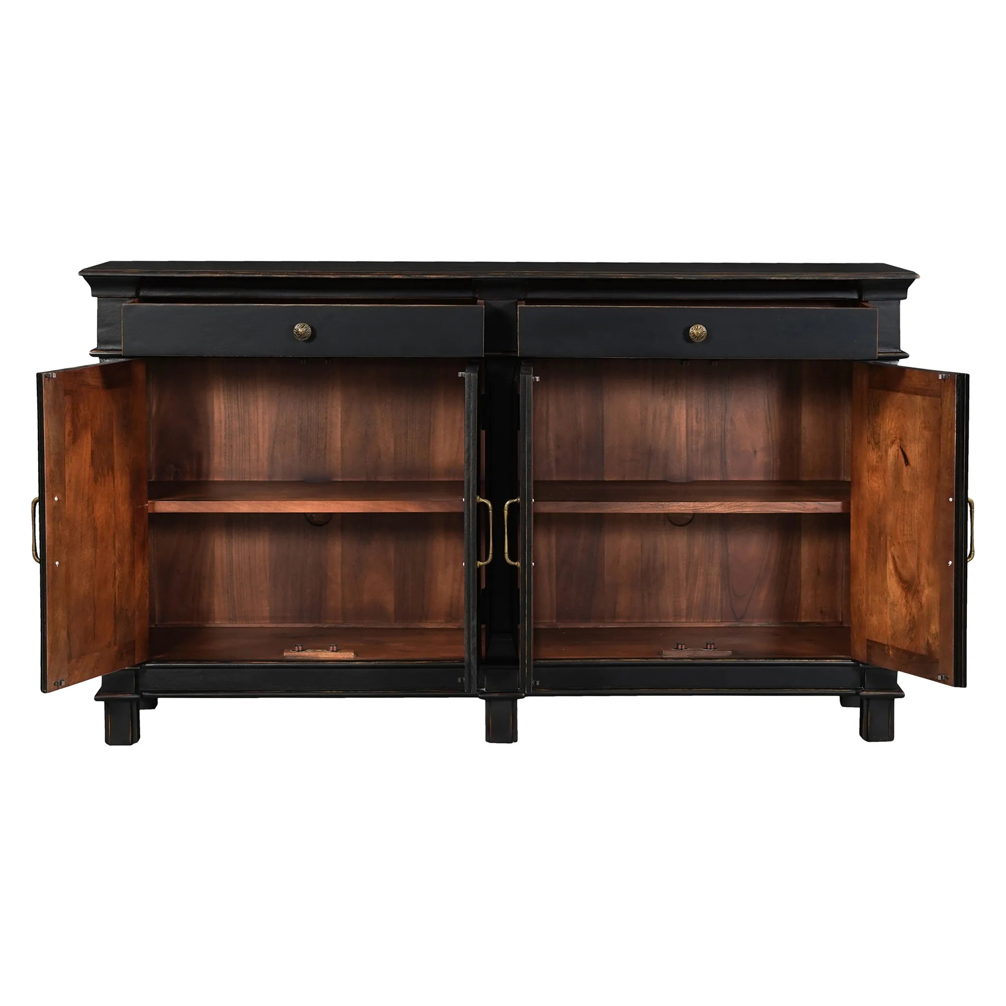 70" Distressed Black Mango Sideboard (FTUR-SB70DB) By Home Trends Direct 5