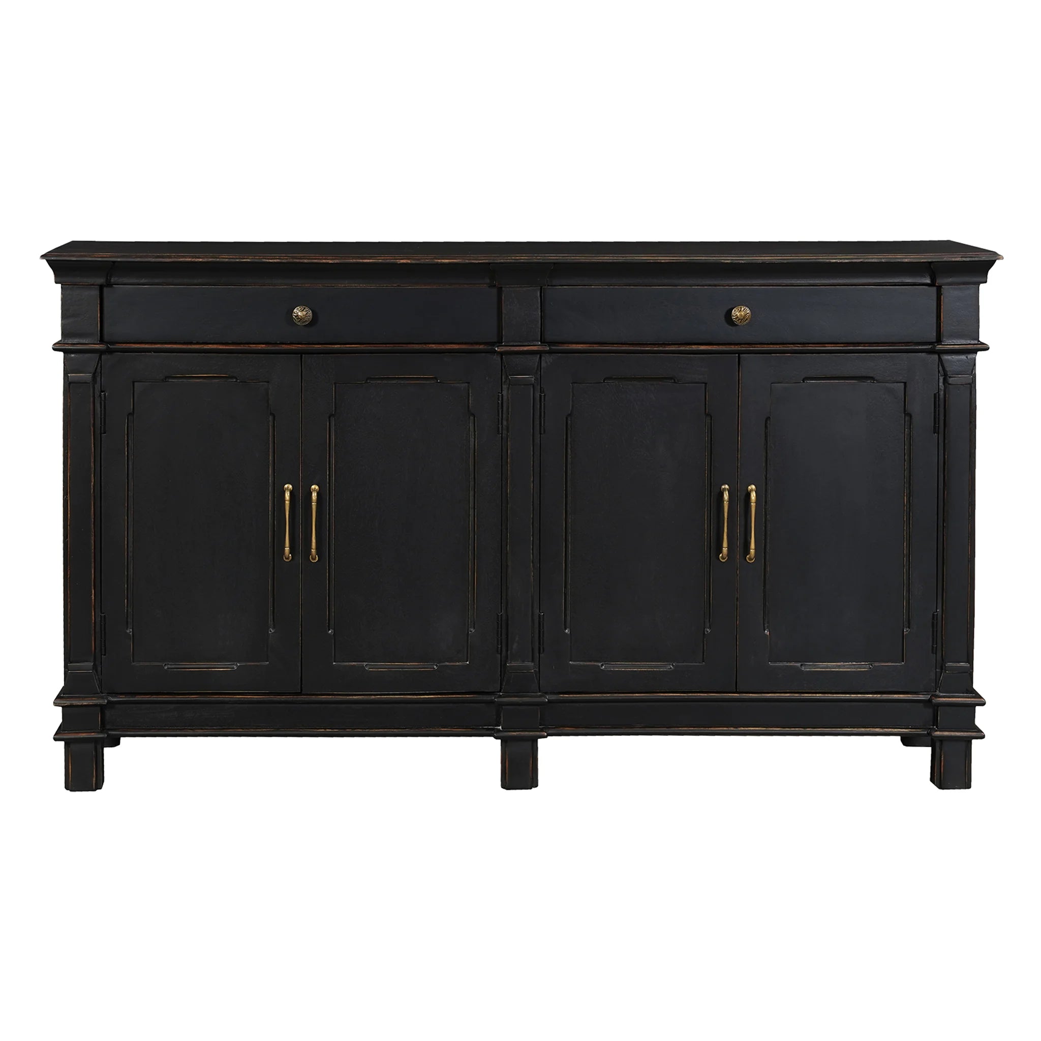 70" Distressed Black Mango Sideboard (FTUR-SB70DB) By Home Trends Direct 