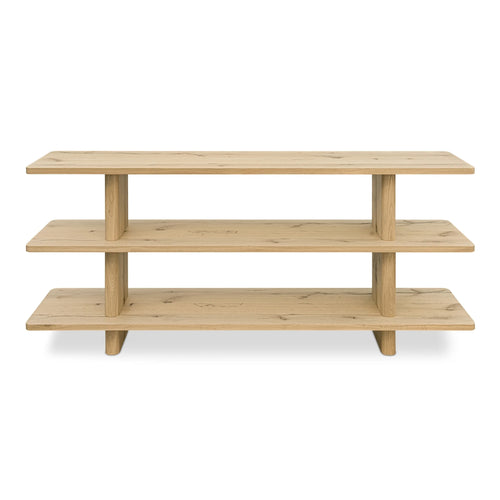 70" Rustic Oak Wide Low Bookcase (FC-1016-24) by Moe's Home Collection