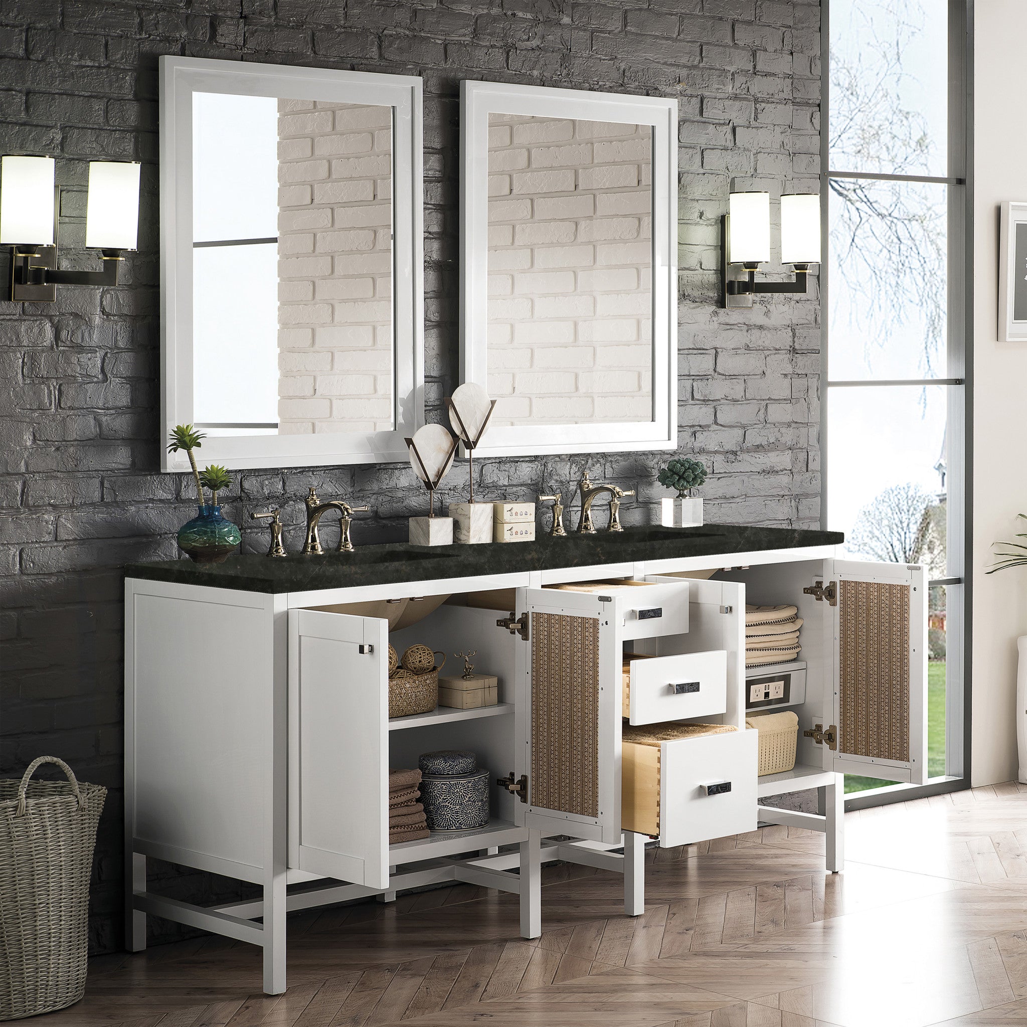 72-addison-double-vanity-cabinet-in-glossy-white-by-james-martin-vanities-e444-v72-gw-phantome-eclos-zero-silica image 2