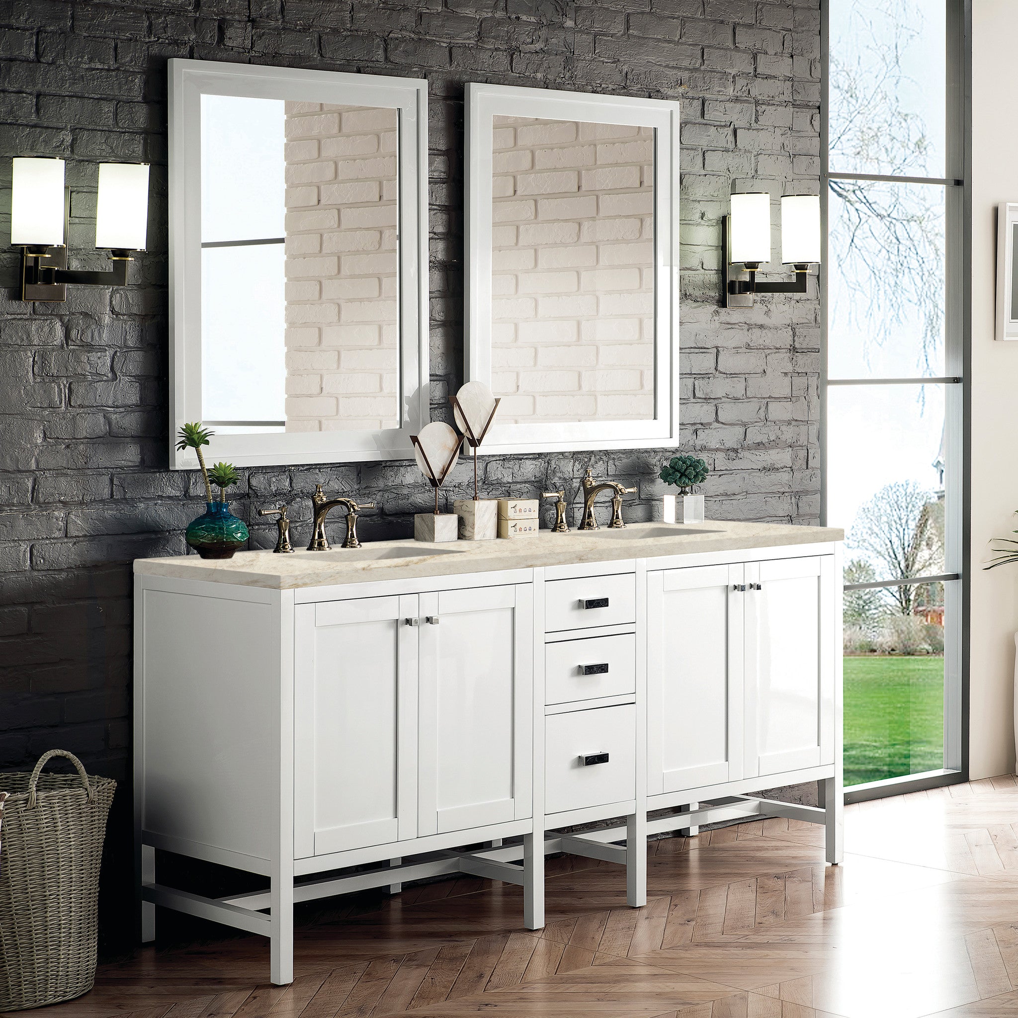 72-addison-double-vanity-cabinet-in-glossy-white-by-james-martin-vanities-e444-v72-gw-tajnar-eclos-zero-silica image 1