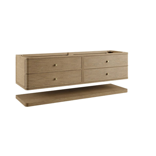 72" Allamari Double Vanity in Dune Mist by James Martin Vanities