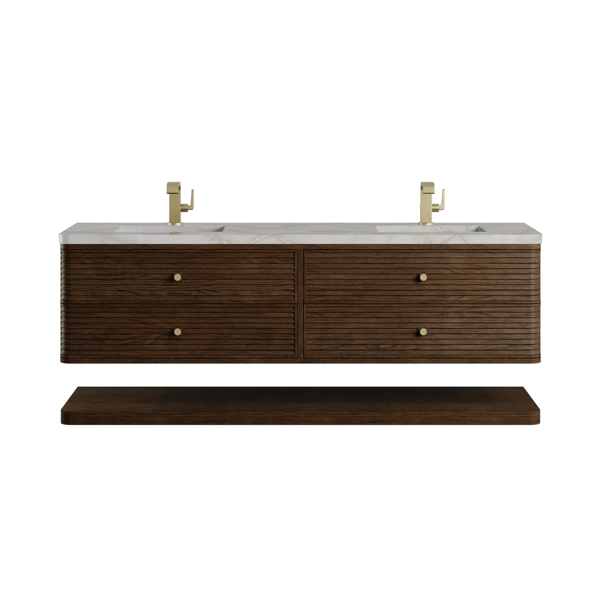72" Allamari Double Vanity in Sable by James Martin Vanities-Victorian Silver Silestone 