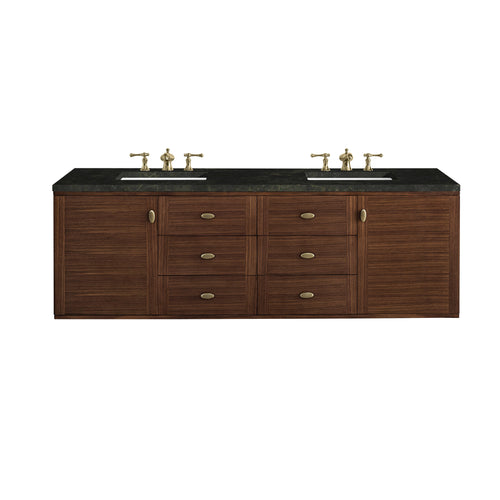 72" Amberly Double Vanity in Mid-Century Walnut by James Martin Vanities