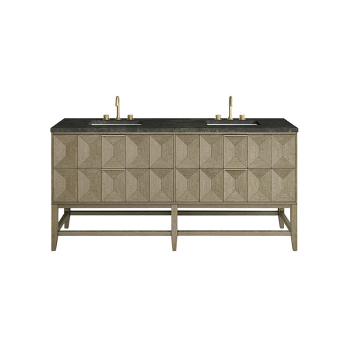72" Emmeline Double Vanity in Pebble Oak by James Martin Vanities