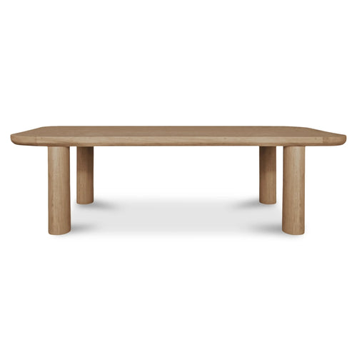 76" Natural Oak Dining Table with Cylinder Legs (PP-1024-24-0) by Moe's Home Collection