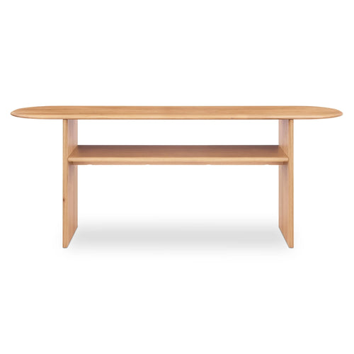 78" Natural Oak Console Table with Oval Top (BC-1156-24) by Moe's Home Collection