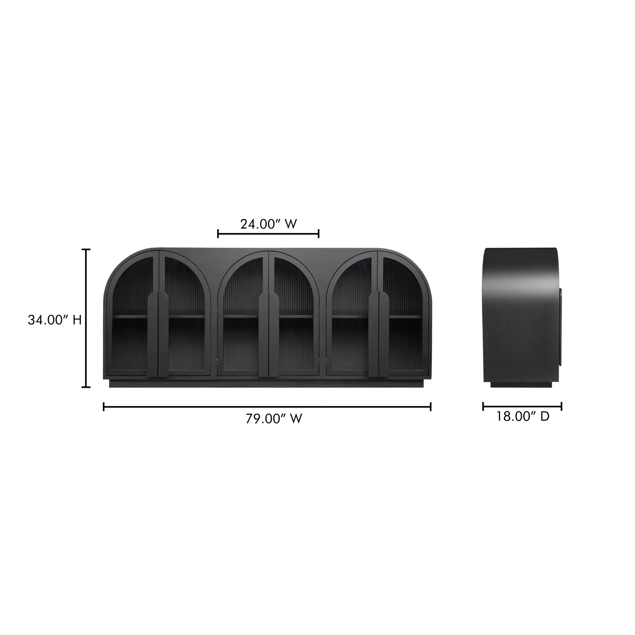 79" Black Sideboard (EW-1008-02) by Moe's Home Collection image 4