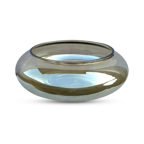 8" Smoky Brown Blown Glass Decorative Bowl