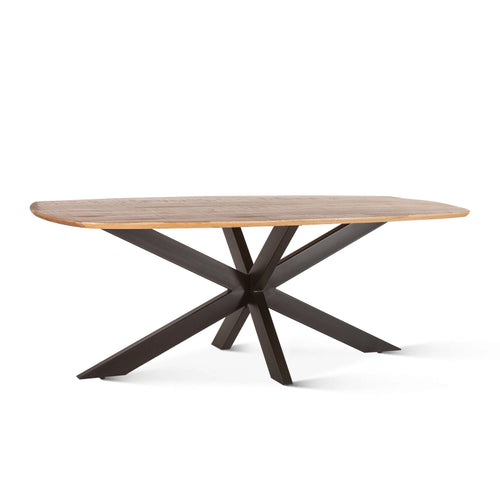 82" Natural Wood Dining Table Seats 8