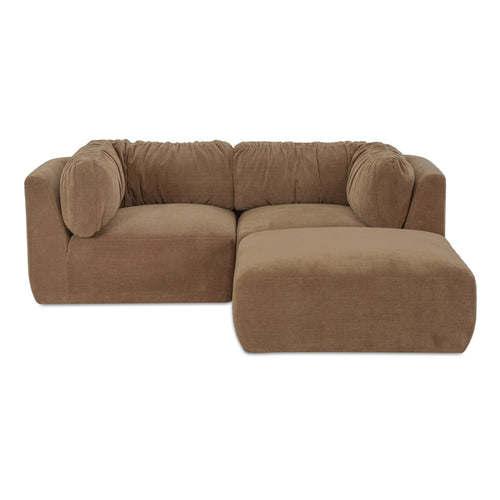 82" Taupe Compact Modular Sectional Sofa