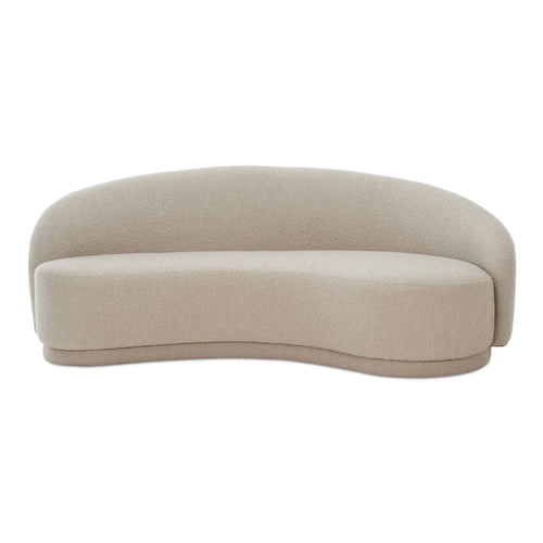 83" Beige Upholstered Sofa