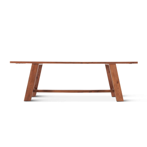 94" Cinnamon Brown Wood Dining Table Seats 10