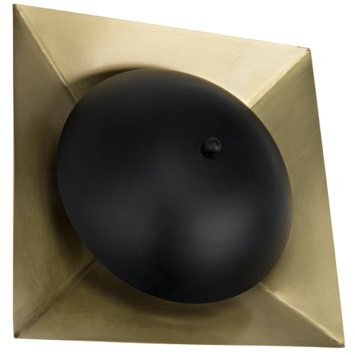 Agila Sconce Iron with Brass Finish by Noir (LAMP746MB)