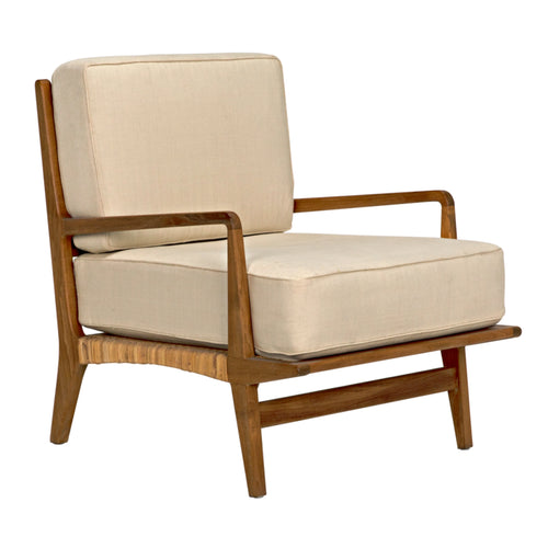 Allister Chair in Clear Coat Flat by Noir (SOF202T)