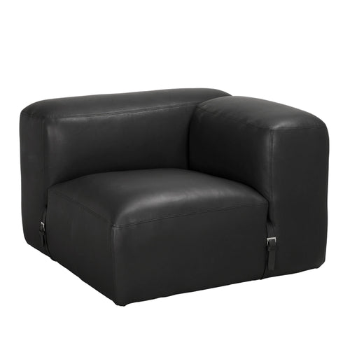Augustus Modular Sofa Right Corner in Matte Black by Noir (LEA-AS003A-R)