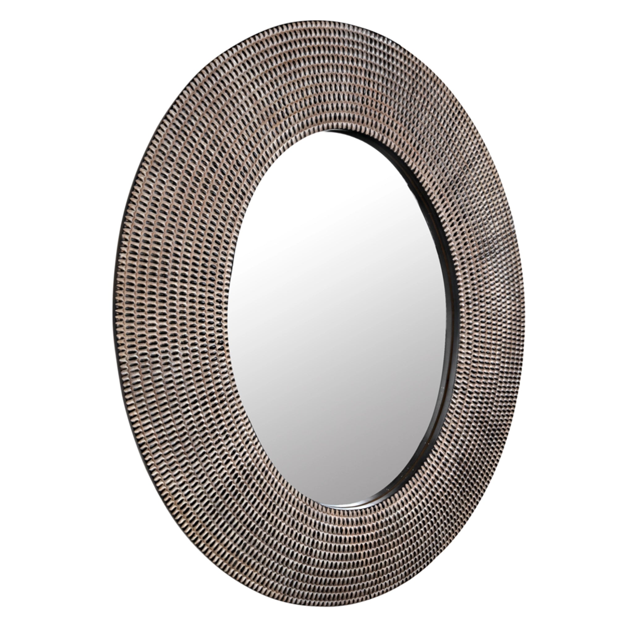 Coco Mirror In Ebony Walnut And White By Noir Gmir176 3