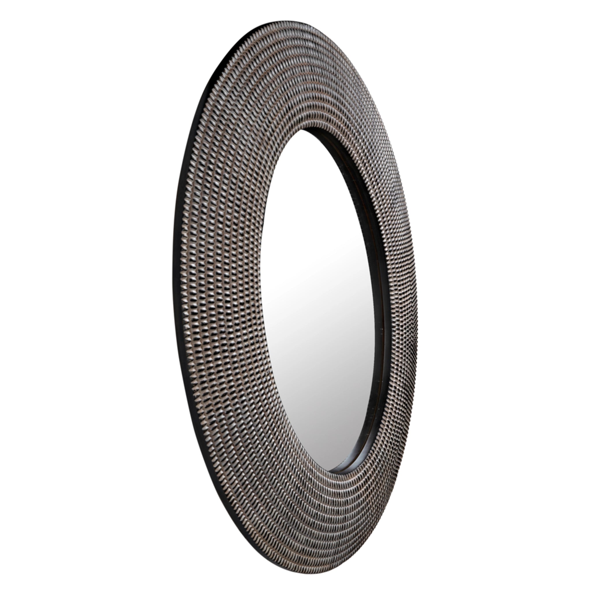 Coco Mirror In Ebony Walnut And White By Noir Gmir176 4
